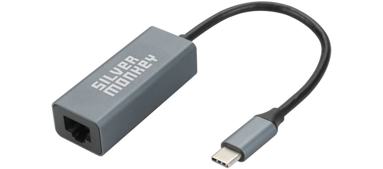 Silver Monkey X USB-C - RJ-45 1000 Mbps Adapter