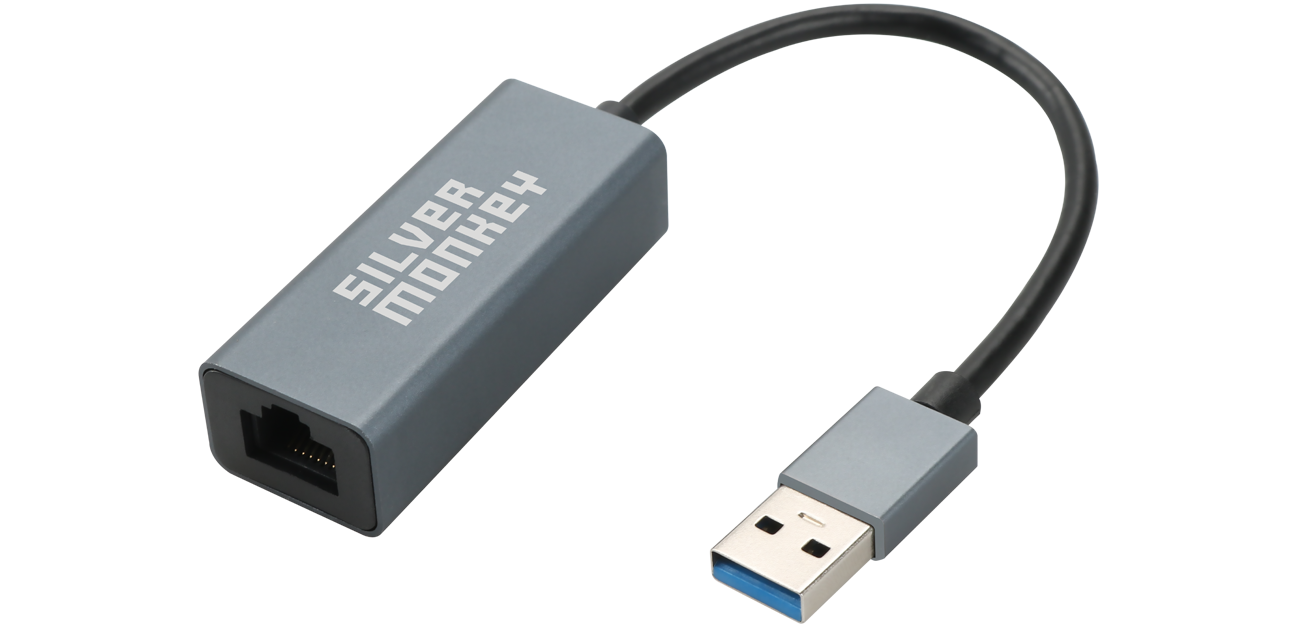 Silver Monkey X USB 3.0 - RJ-45 1000 Mbps Adapter