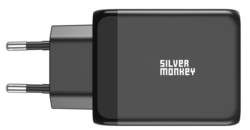 Silver Monkey X GaN 65W USB-C PD + USB 3.0 QC B Netzladegerät