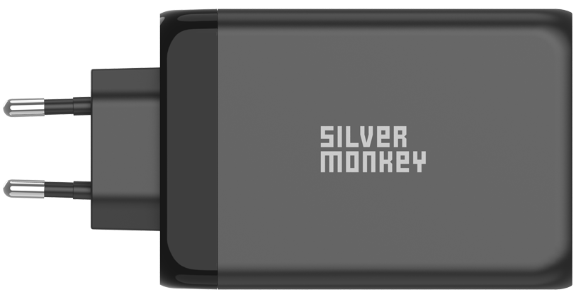 Silver Monkey X GaN-Netzladegerät 130W USB-C PD + USB 3.0 QC B