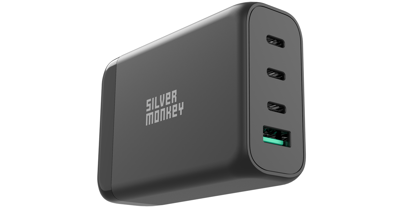 Silver Monkey X GaN-Ladegerät 130W USB-C PD + USB 3.0 QC B