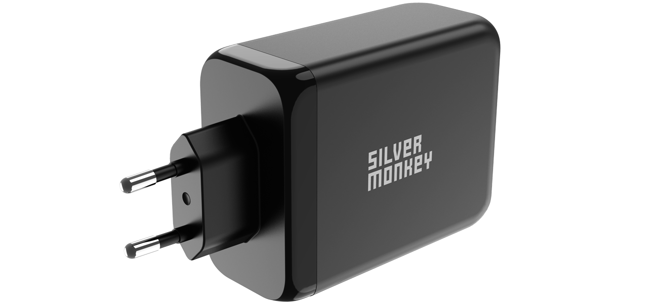 Silver Monkey X GaN 200W USB-C PD + USB 3.0 QC B Netzladegerät