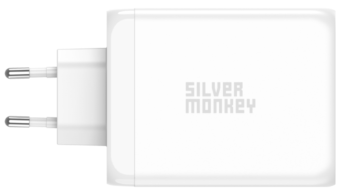 Silver Monkey X GaN-Netzladegerät 200W USB-C PD + USB 3.0 QC W