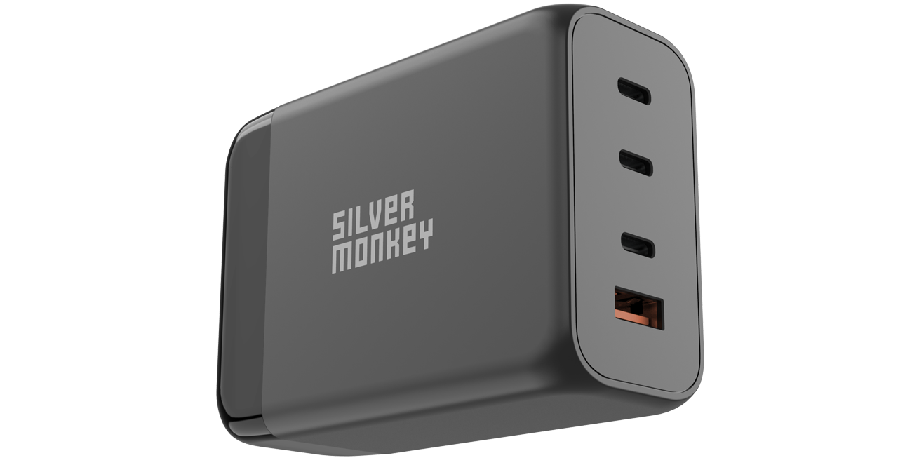 Silver Monkey X GaN 200W USB-C PD + USB 3.0 QC B Ladegerät