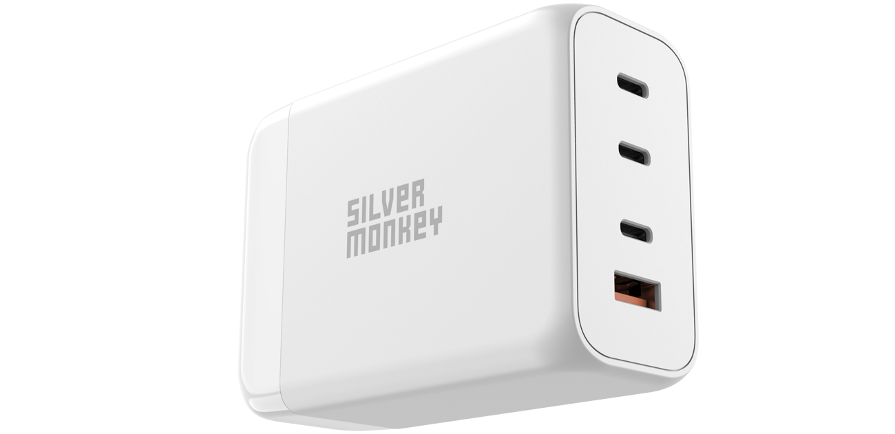 Silver Monkey X GaN 200W USB-C PD + USB 3.0 QC W Ladegerät
