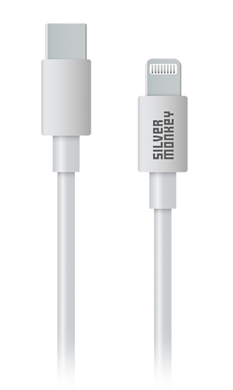 Silver Monkey X USB-C - Lightning Kabel 1m