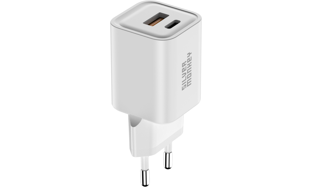 Silver Monkey X GaN 35W USB-C PD, USB-A QC W Netzladegerät