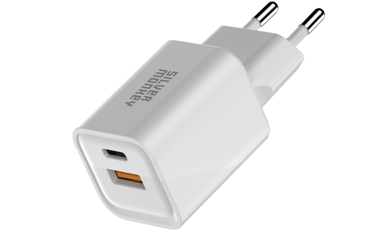 Silver Monkey X GaN 35W USB-C PD, USB-A QC W Netzladegerät