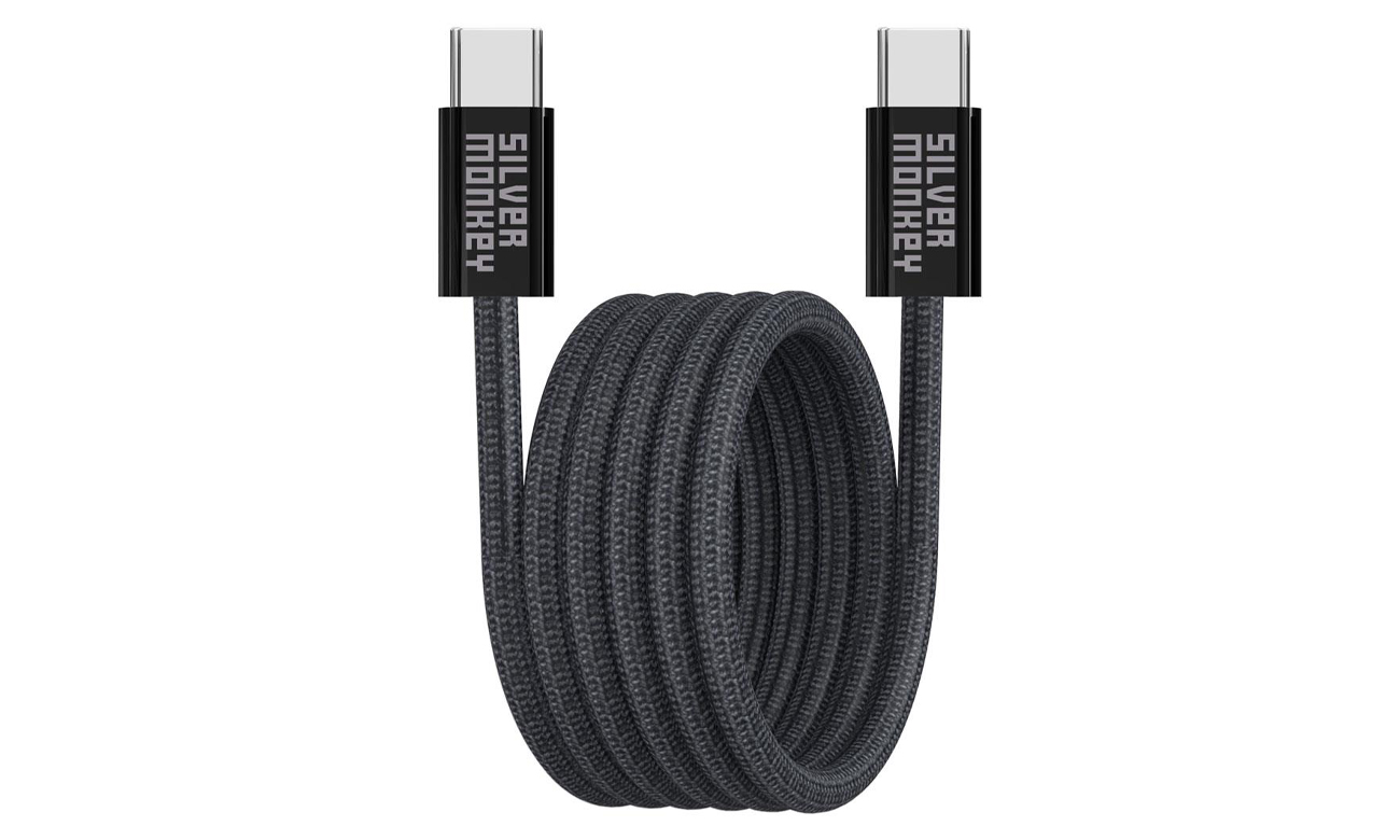 Kabel magnetisch USB-C 100W 2m schwarz