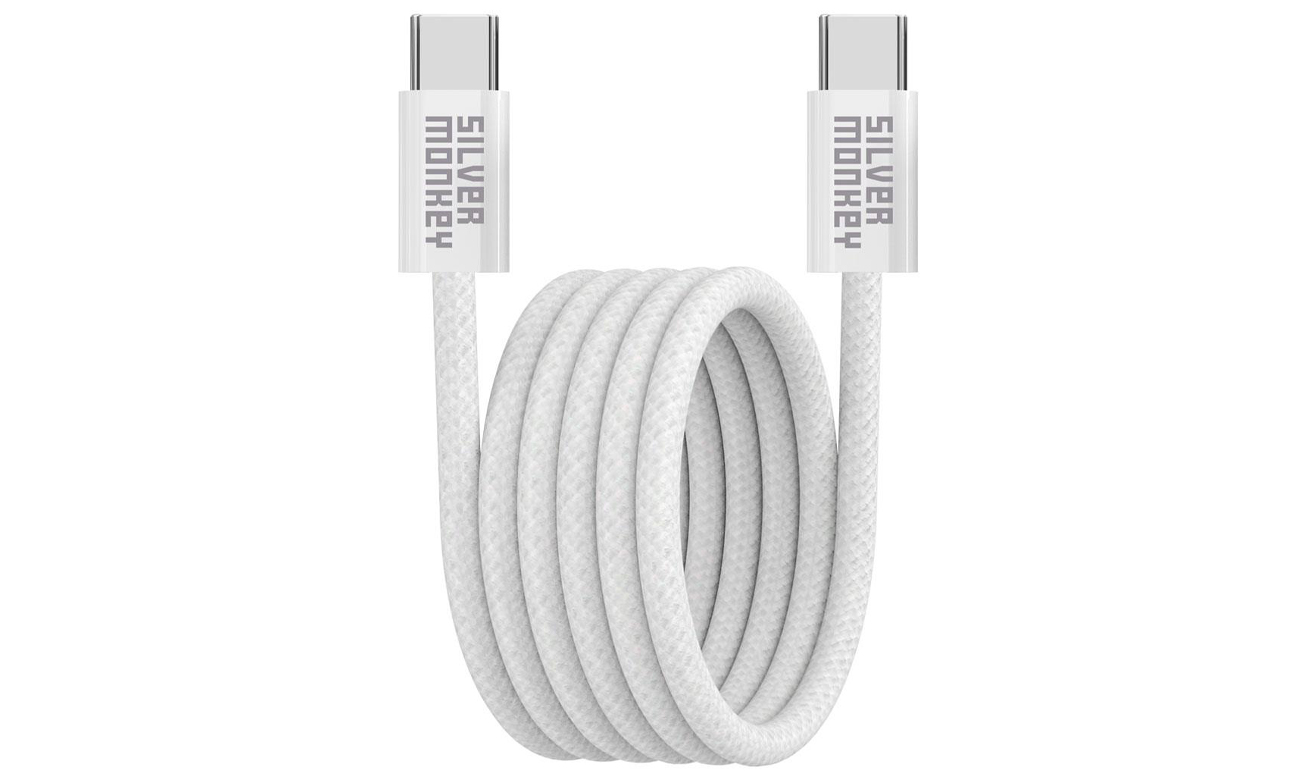 Kabel magnetyczny USB-C 100W 2m biały