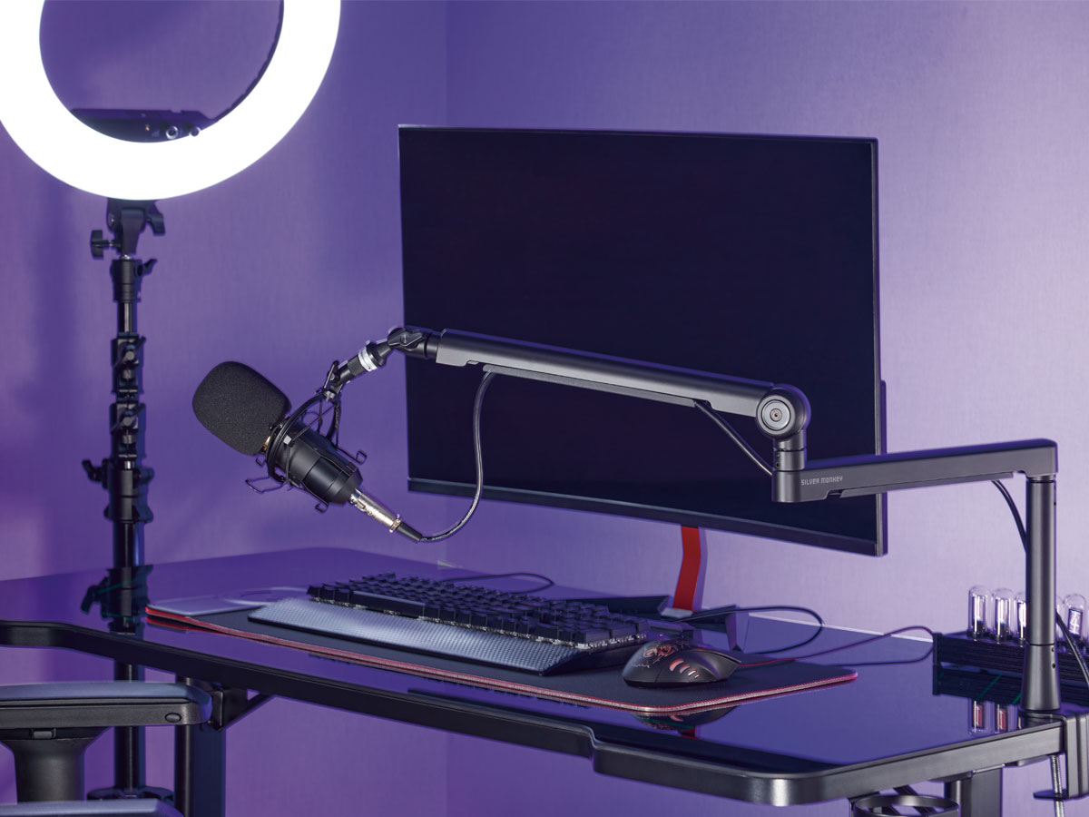 Stativ für Mikrofon Silver Monkey MA-100 - Lifestyle-Grafik