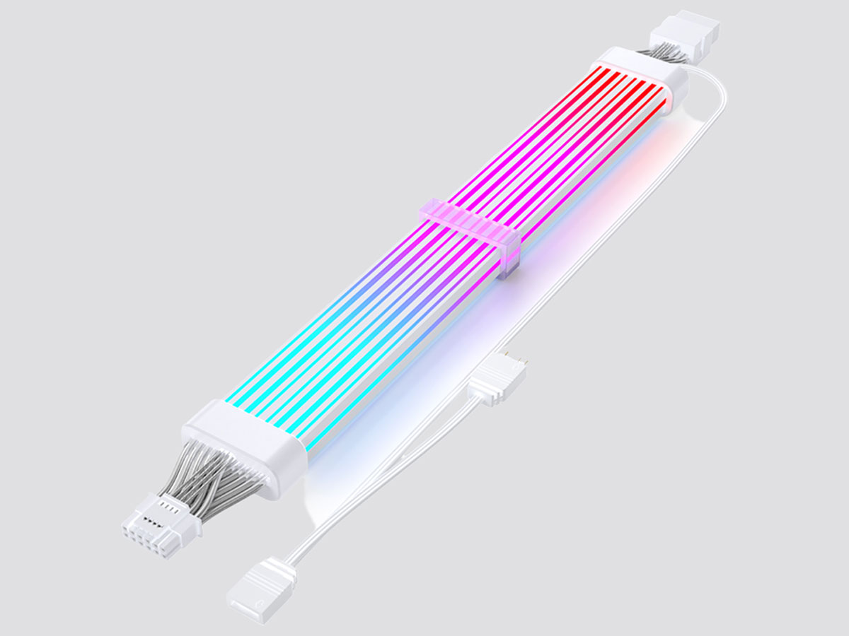 Rigel 12vhpwr zu 12vhpwr 360-RGB Weiß