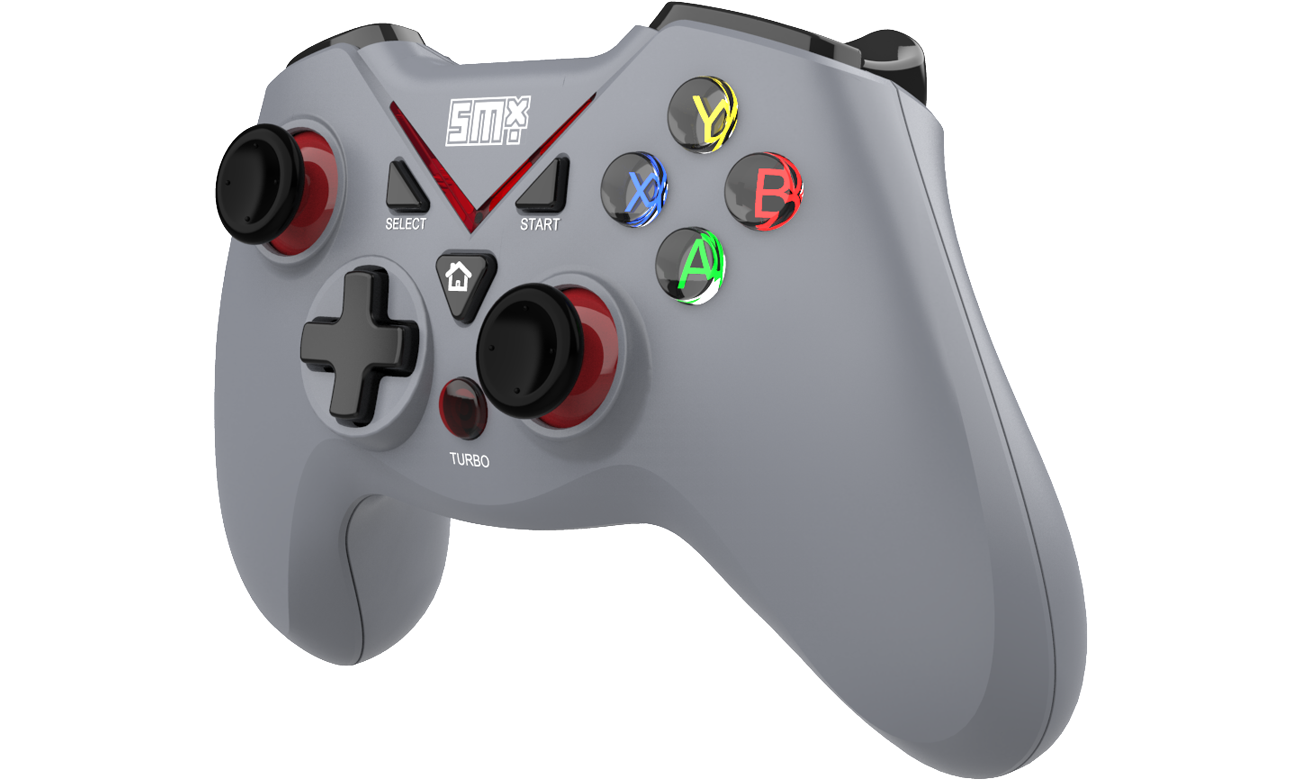 Drahtloser Silver Money X Tsukkomi-Controller - Vorderansicht im Winkel