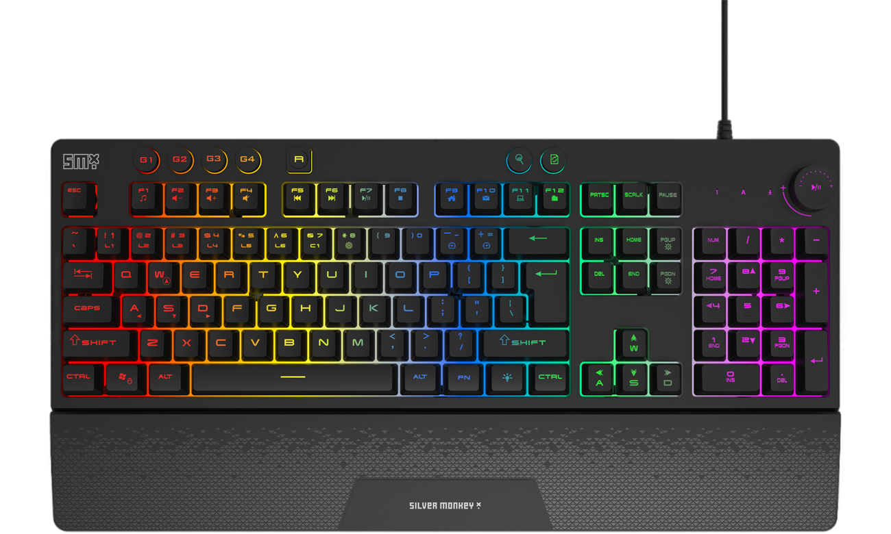 Klawiatura Silver Monkey Mandrill widok z góry