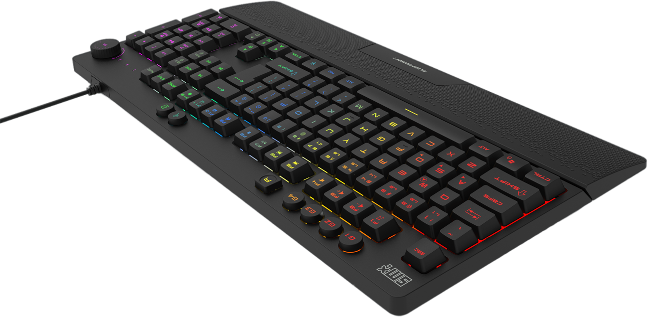 Klawiatura Silver Monkey Mandrill widok z góry pod kątem