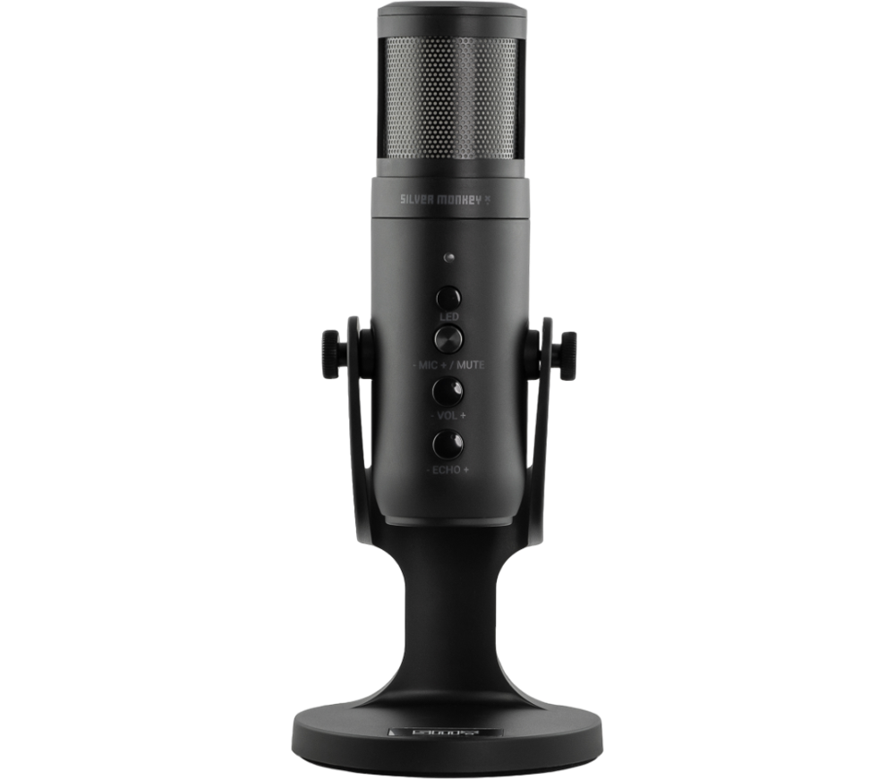 Silver Monkey X Mikrofon auf Stativ Noberu