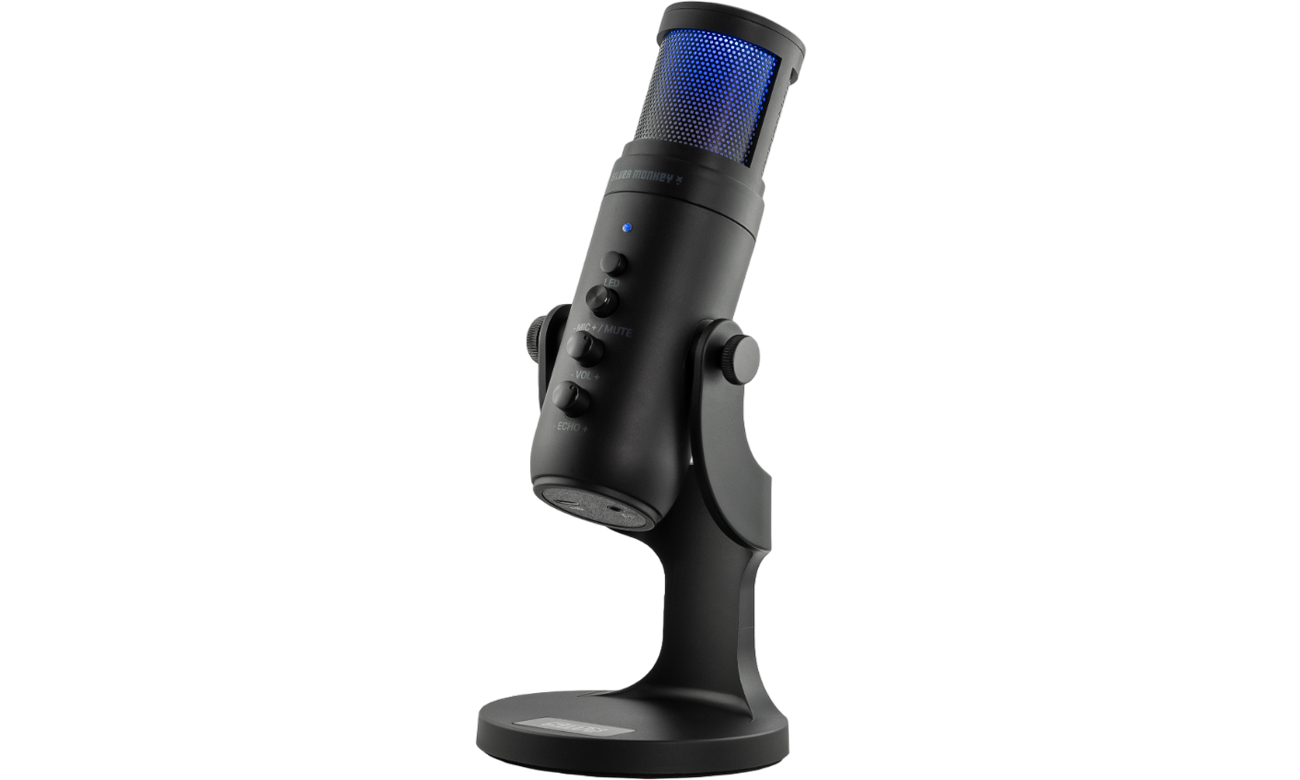 Silver Monkey X Mikrofon auf Stativ Noberu