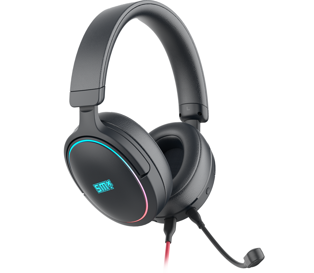 Kabelgebundene Silver Monkey X Ongaku Kopfhörer - Vorderansicht im Winkel