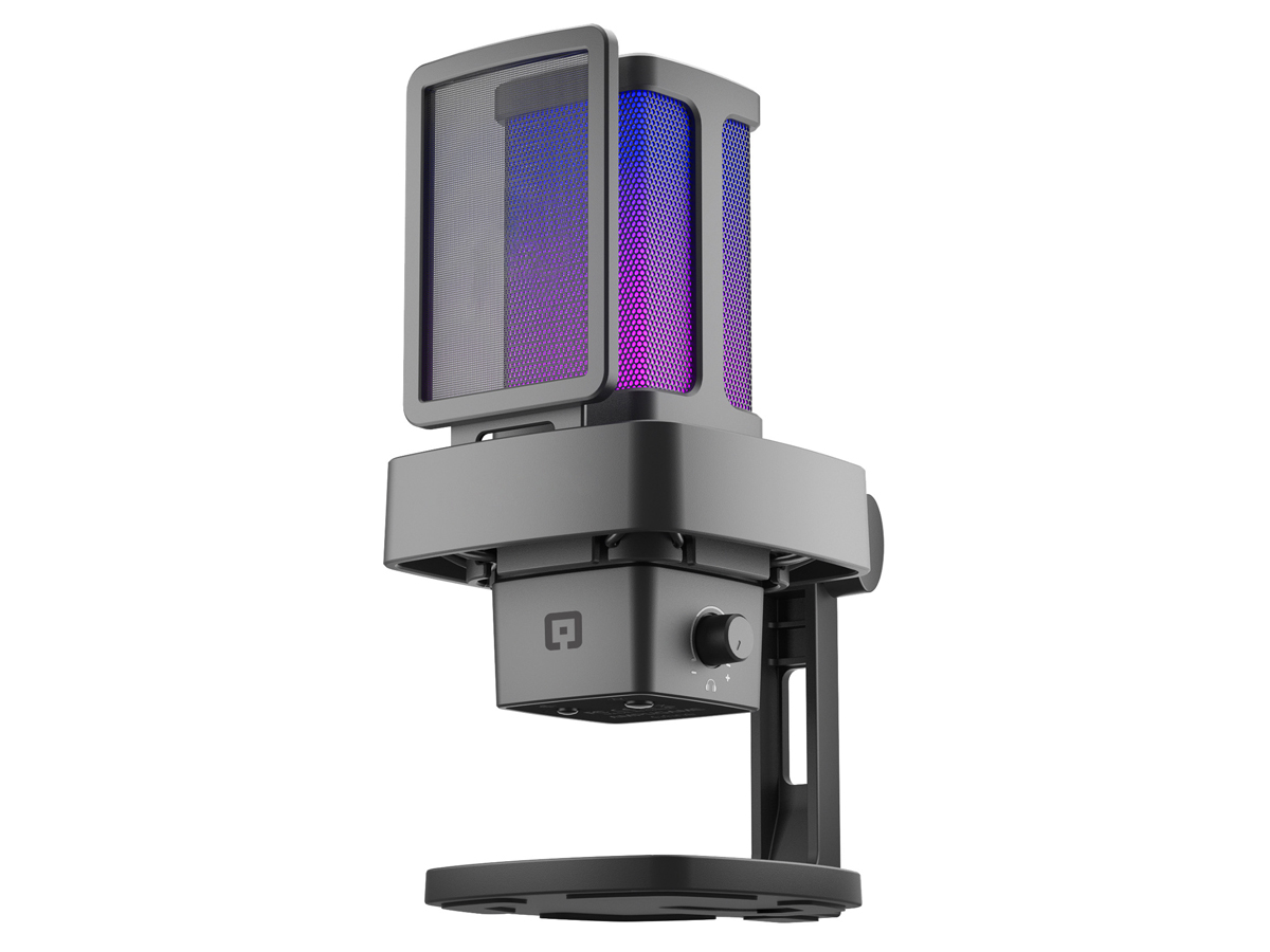 Gaming-Mikrofon Silver Monkey X Chatter - Frontansicht im Winkel