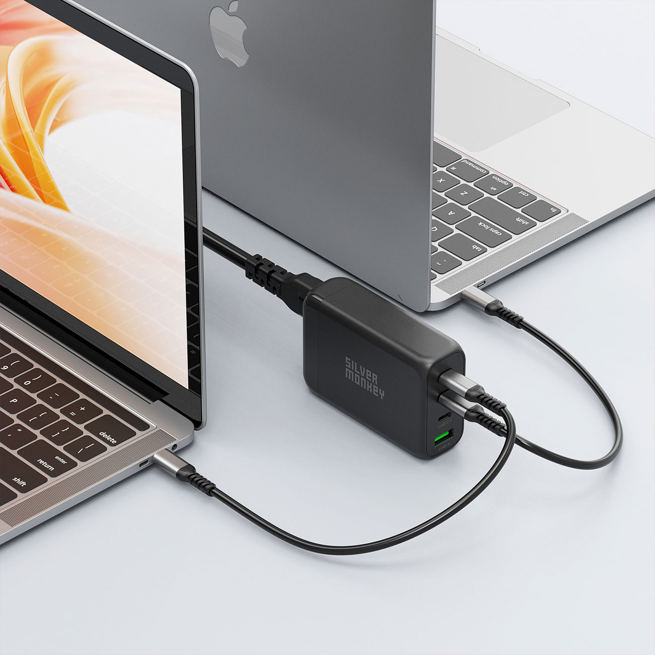 Silver Monkey X GaN-Ladegerät 130W USB-C PD + USB 3.0 QC B