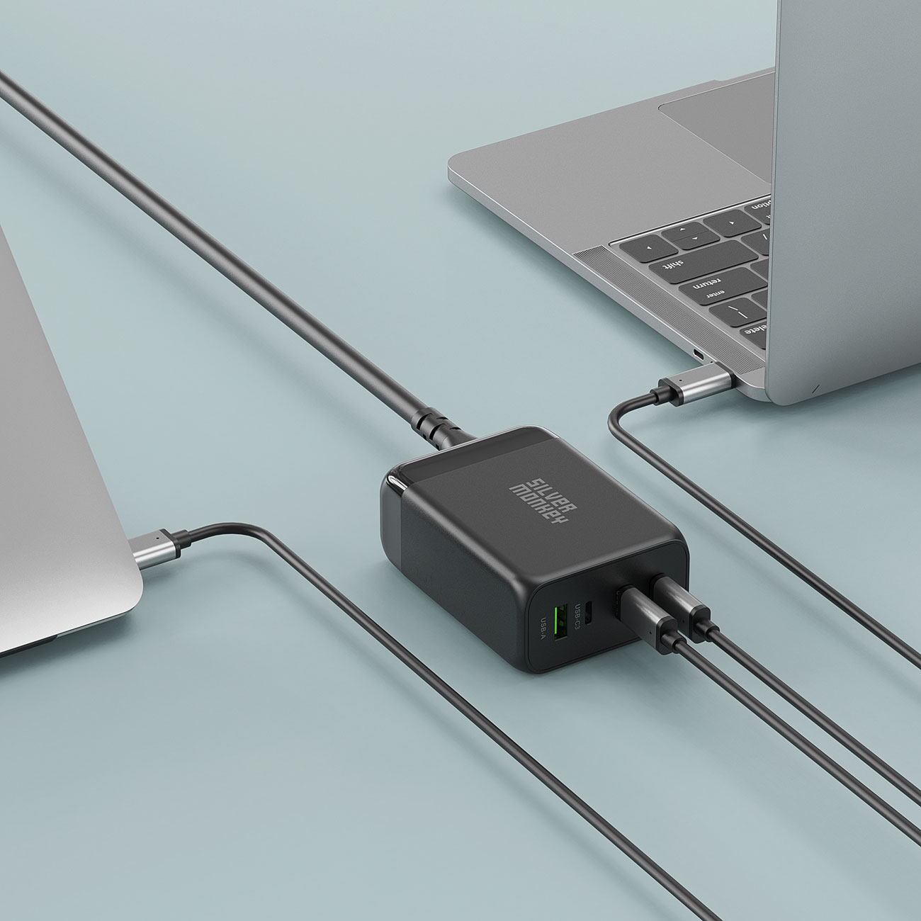 Silver Monkey X GaN 200W USB-C PD + USB 3.0 QC B Ladegerät