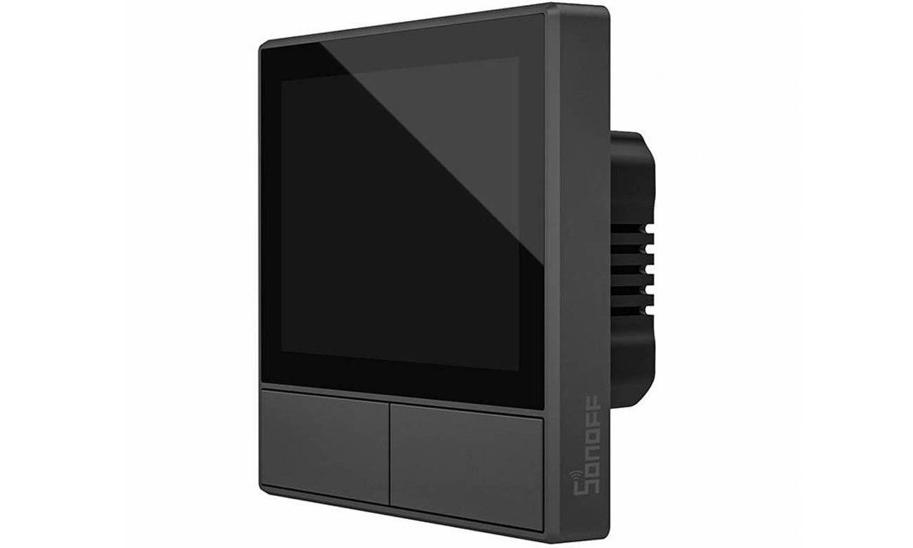 Wandschalter Sonoff NSPanel Smart Scene - Vorderansicht im Winkel