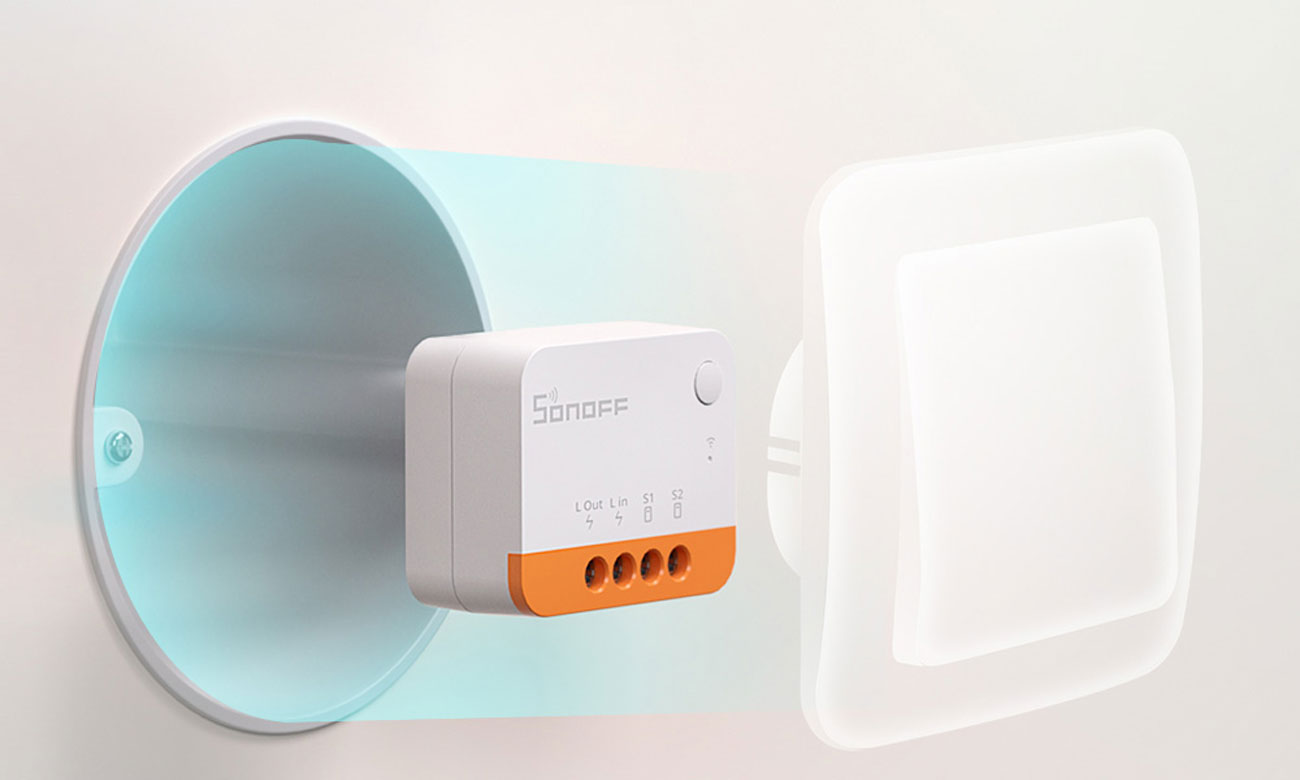 Smart Switch Sonoff ZBMINIL2 montaż w gniazdku
