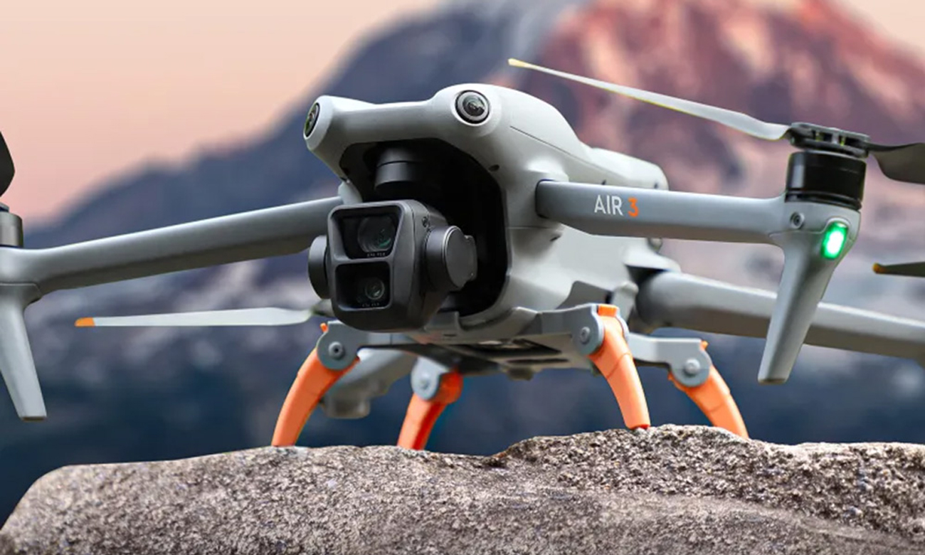 Fahrwerkserhöhung Sunnylife für DJI Air 3 Grau-Orange - Lifestyle-Grafik