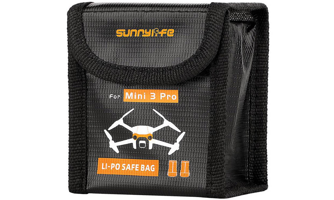 Sunnylife Etui für zwei Akkus für DJI Mini 3 Pro - Vorderansicht im Winkel