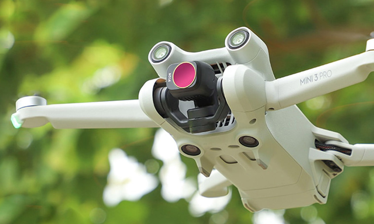 Set aus 3 Filtern CPL+ND8+ND16 Sunnylife für DJI Mini 3 Pro - Anwendung