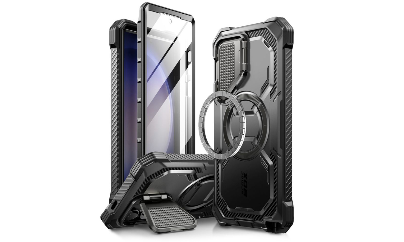 Etui Supcase IBLSN Armorbox Mag Magsafe do Samsung Galaxy S24 Ultra Czarne - Widok ogólny