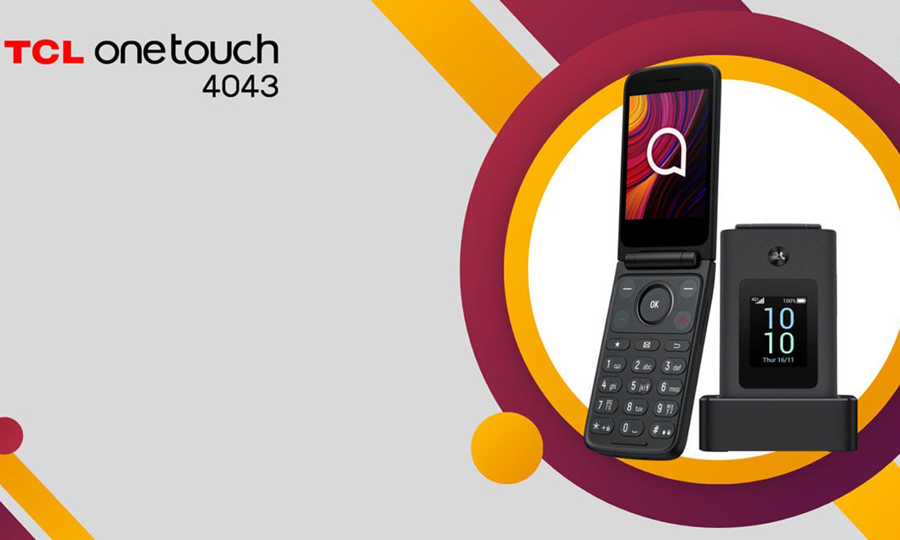 Telefon TCL ONETOUCH 4043 4G Bildschirm und Dockingstation