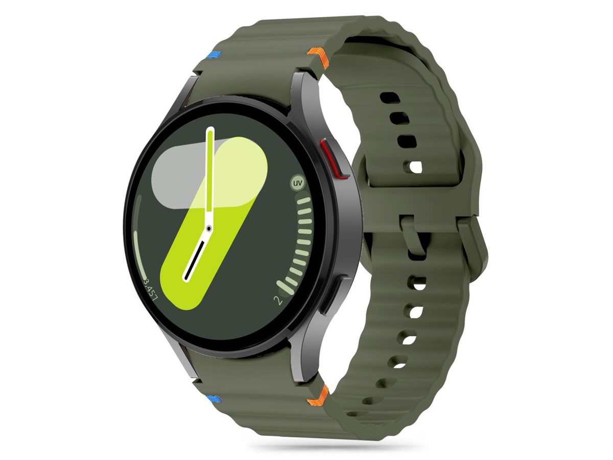 Tech-Protect Silicone Sport für Galaxy Watch 4 / 5 / 5 Pro / 6 / 7 / FE Army Green
