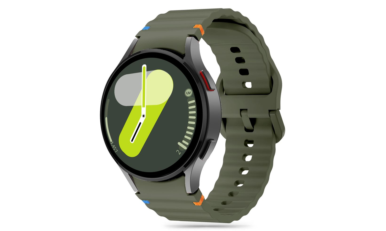 Tech-Protect Silicone Sport für Galaxy Watch 4 / 5 / 5 Pro / 6 / 7 / FE Army Green