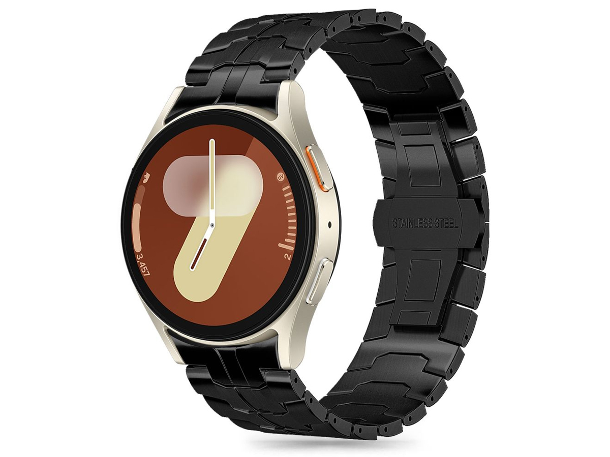 Tech-Protect Stainless Line für Galaxy Watch 4 / 5 / 5 Pro / 6 / 7 / FE Schwarz