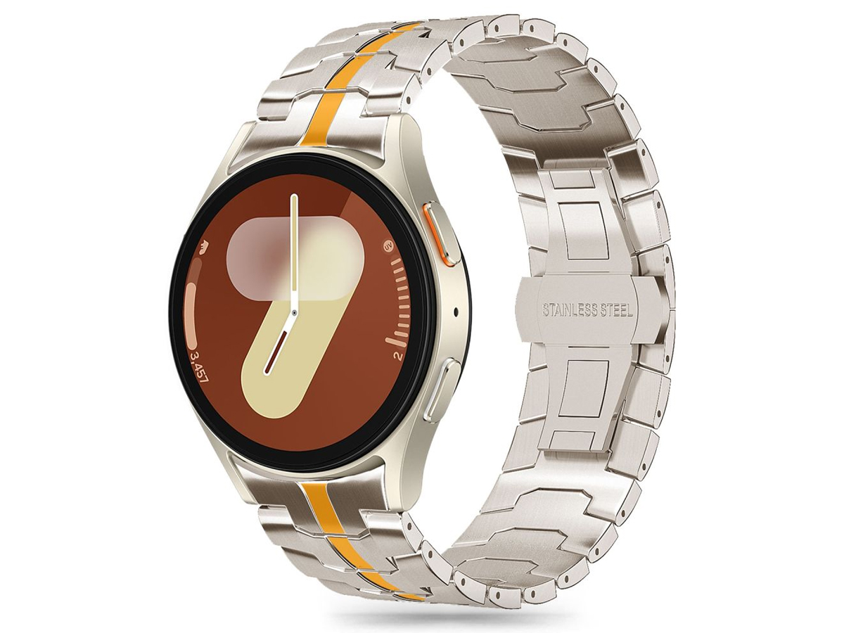 Tech-Protect Stainless Line für Galaxy Watch 4 / 5 / 5 Pro / 6 / 7 / FE Orange