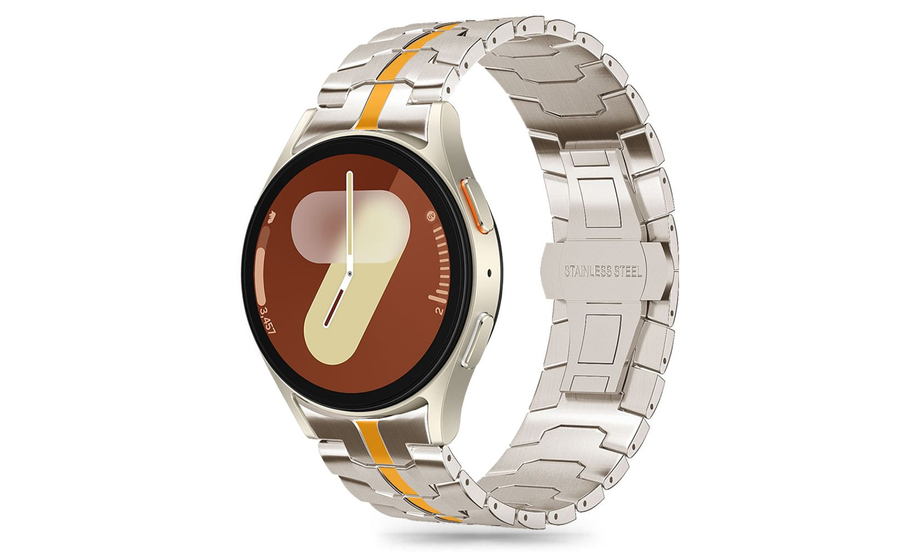 Tech-Protect Stainless Line für Galaxy Watch 4 / 5 / 5 Pro / 6 / 7 / FE Orange