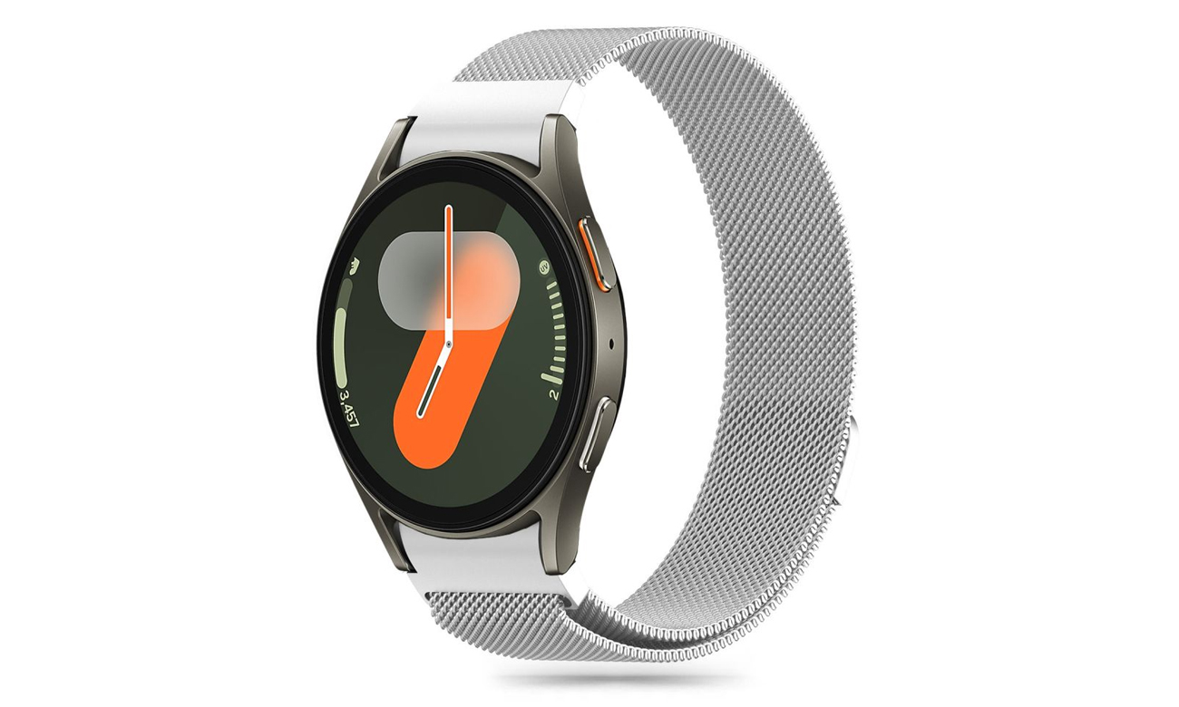 Tech-Protect Milaneseband do Galaxy Watch 4 / 5 / 5 Pro / 6 / 7 / FE Silver