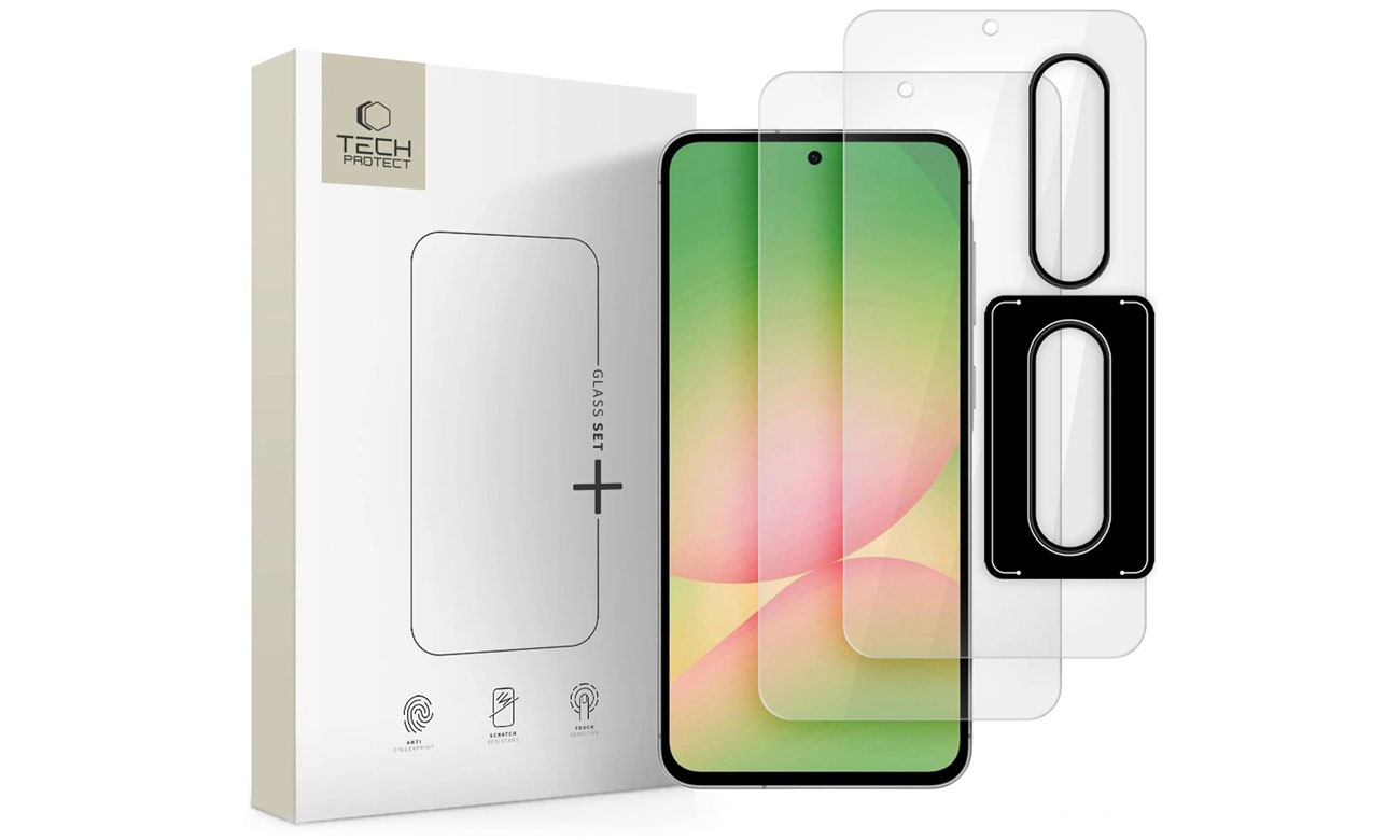 Tech-Protect Glass Set+ für Samsung Galaxy A36 / Galaxy A56 Clear