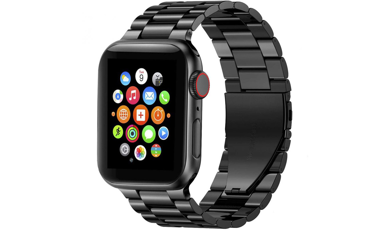 Tech-Protect Edelstahl Schwarzes Armband für Apple Watch 42-44mm
