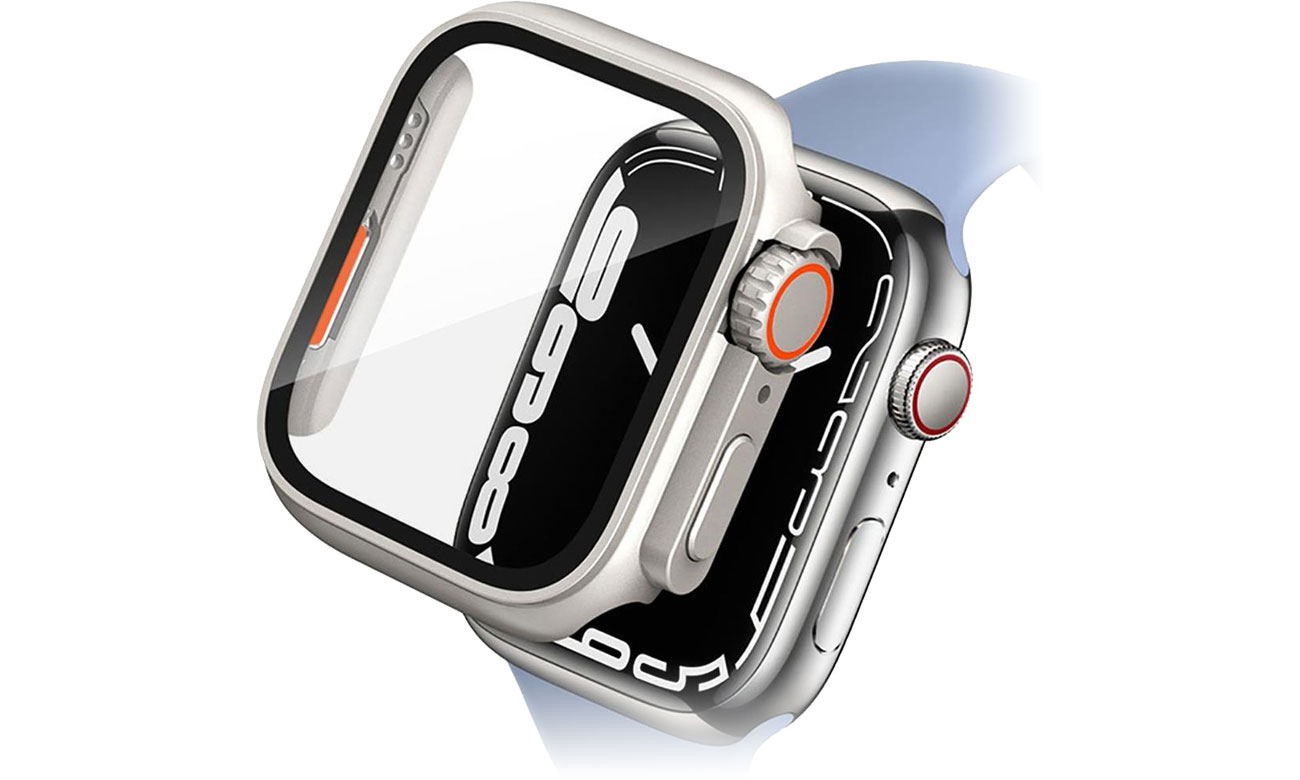 Etui Tech-Protect Defense360 für Apple Watch 7/8 (45mm) titanium/orange