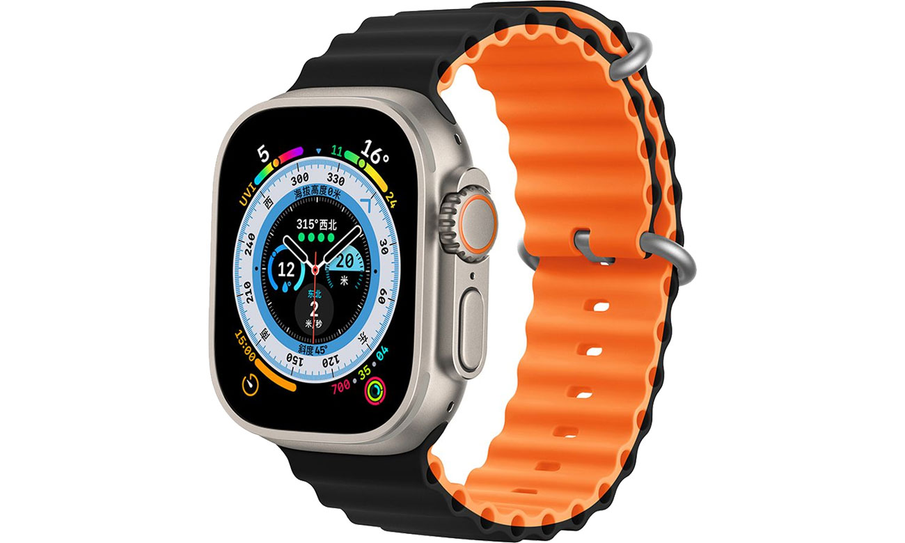 Tech-Protect Iconband Pro für Apple Watch 44/45/46/49 mm Schwarz/Orange