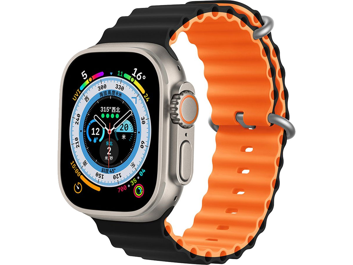 Tech-Protect Iconband Pro für Apple Watch 44/45/46/49 mm Schwarz/Orange