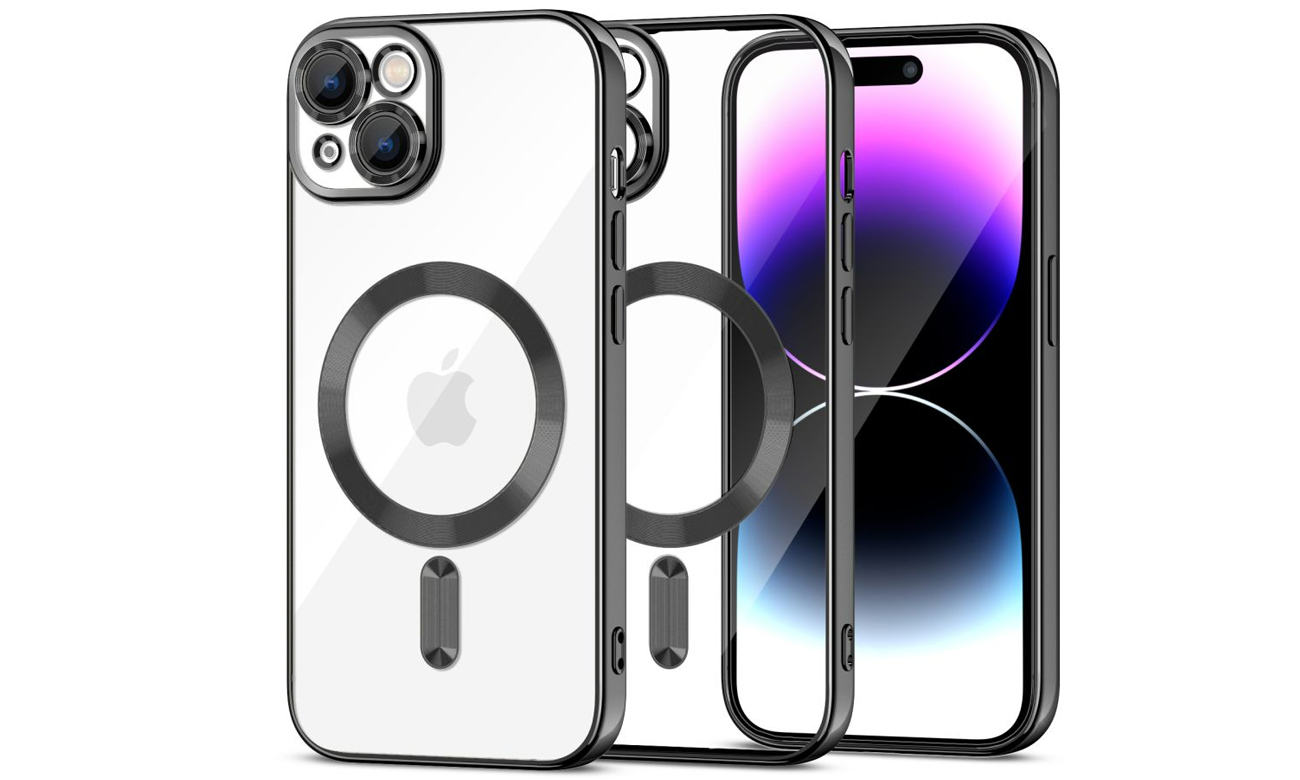 Etui Tech-Protect MagShine Magsafe für iPhone 15 schwarz