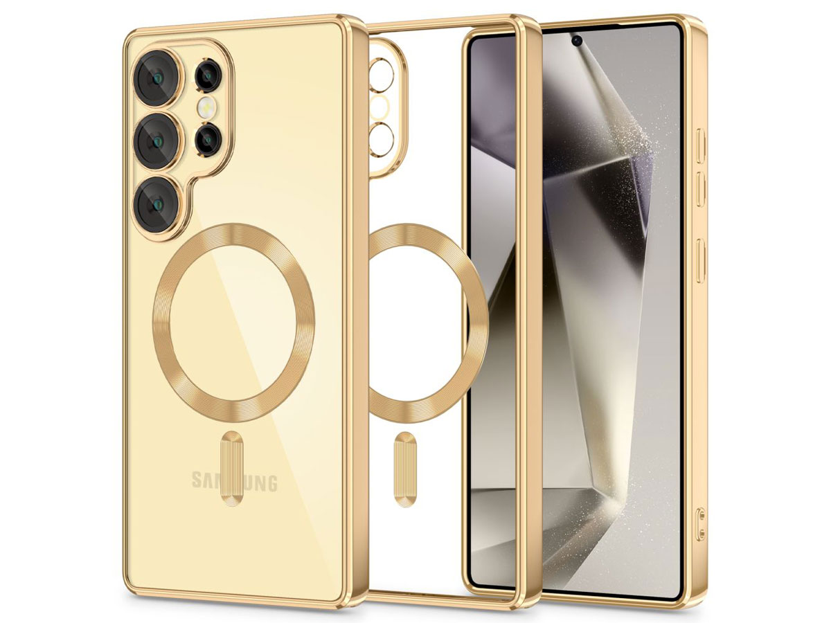 Tech-Protect MagFlex MagSafe Hülle für Samsung Galaxy S25 Ultra Shiny Gold