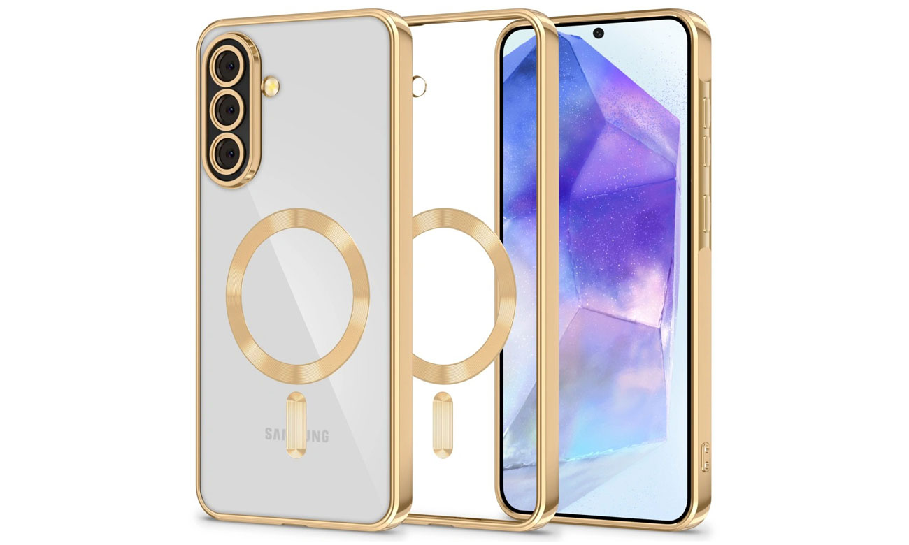 Etui Tech-Protect Magflex Magsafe für Samsung Galaxy A56 Shiny Gold