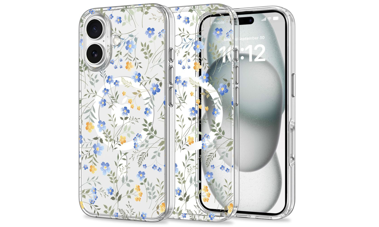 Etui Tech-Protect Magmood Magsafe für iPhone 16 Pro Max Spring Flowers