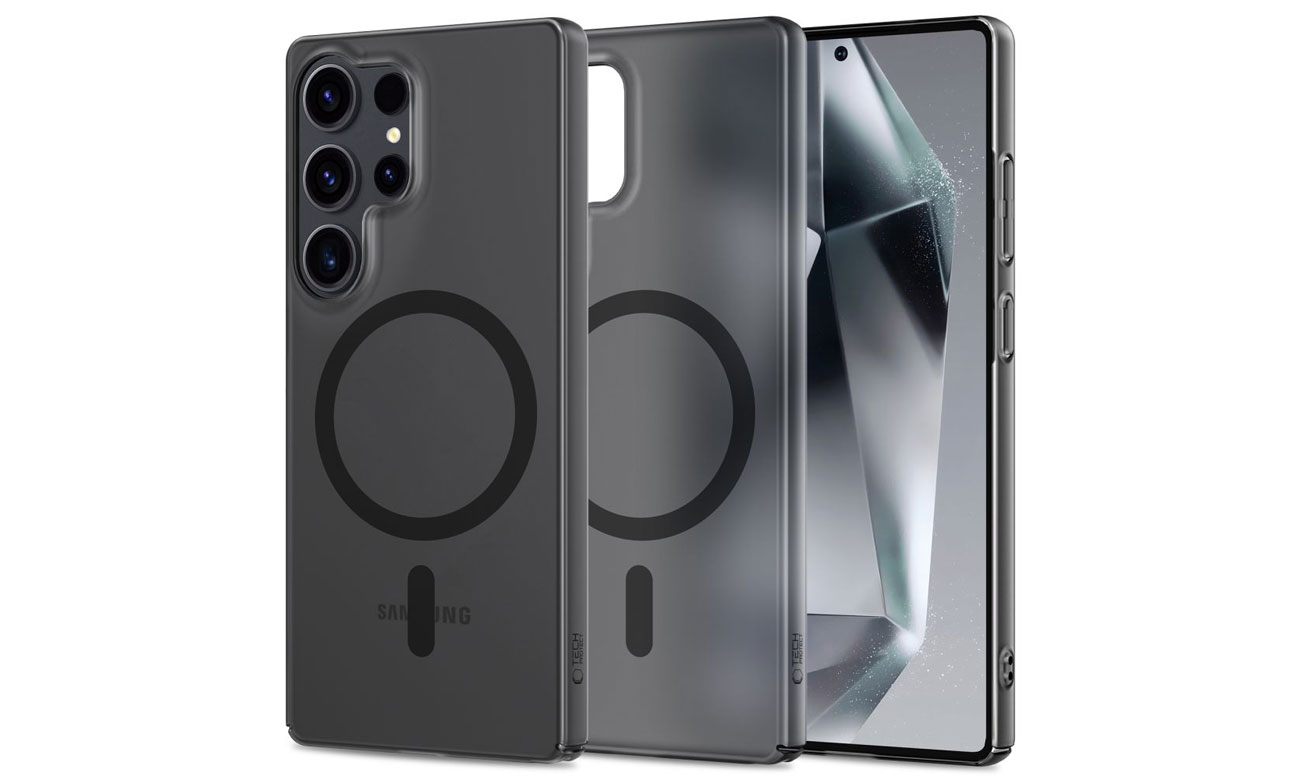 Tech-Protect MagSlim MagSafe Hülle für Samsung Galaxy S25 Ultra Matte Black