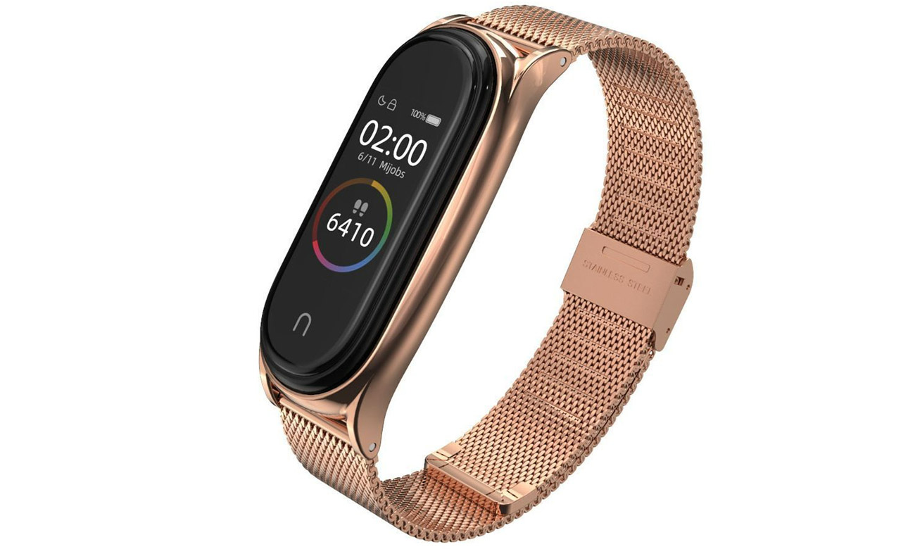 Tech-Protect Milaneseband Armband für Xiaomi Mi Band 7 Roségold