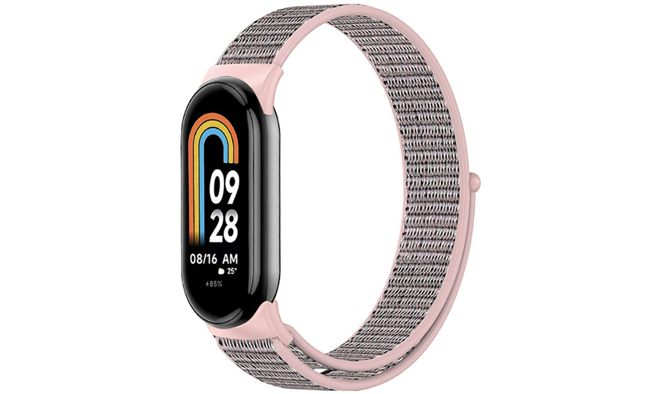 Tech-Protect Nylon Armband für Xiaomi Mi Band 8 / 8 NFC pink